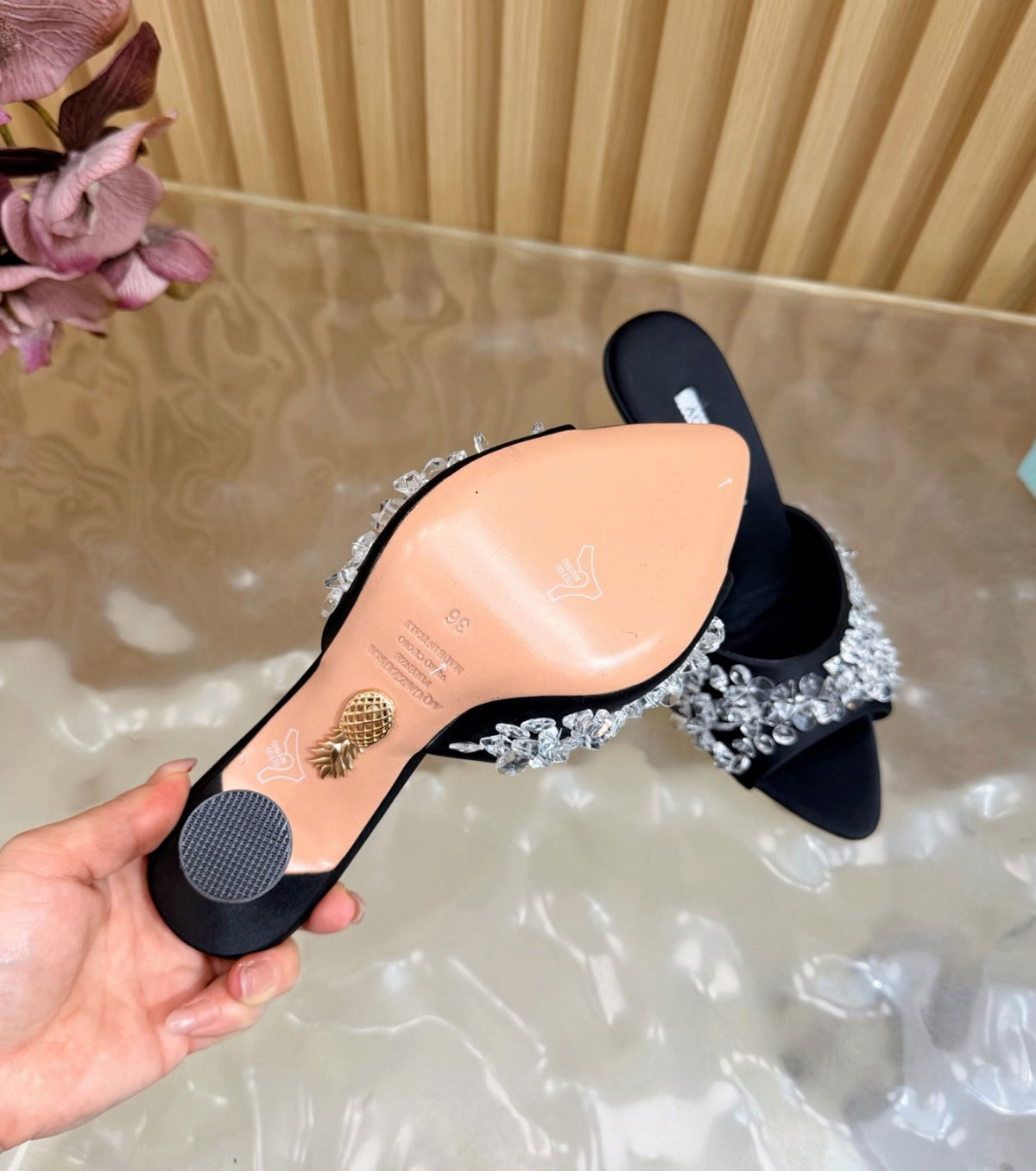 Embellished Bisous Mules