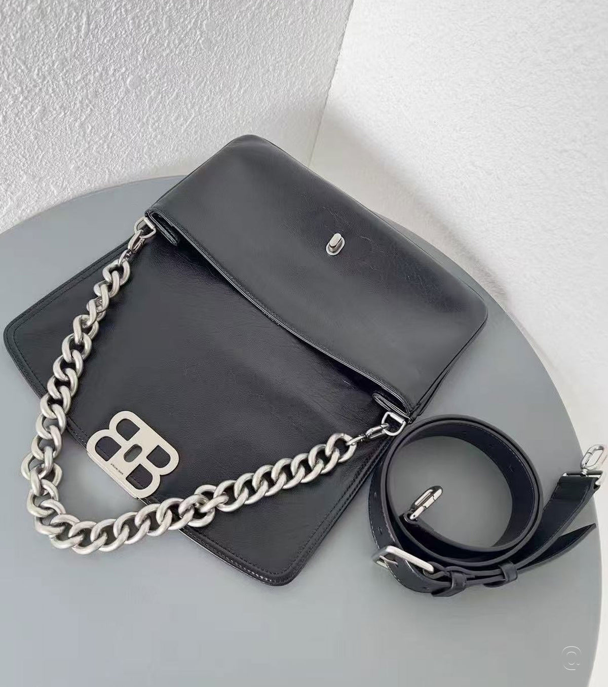 BB Soft Small Flap leather shoulder bag