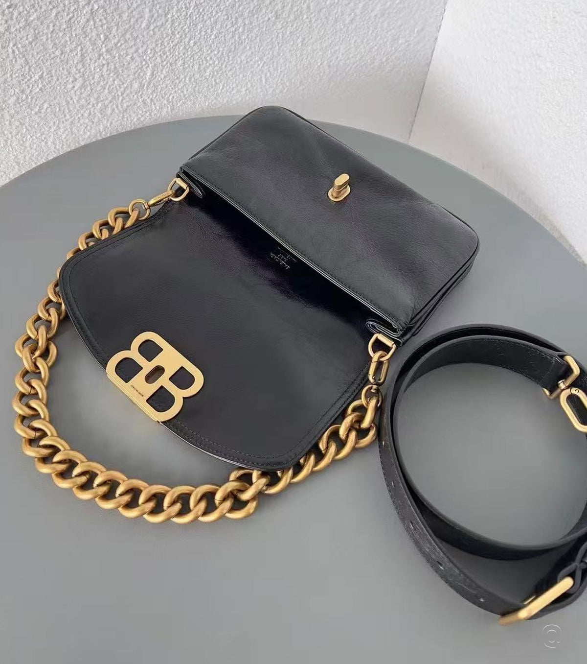 BB Soft Mini Flap leather shoulder bag