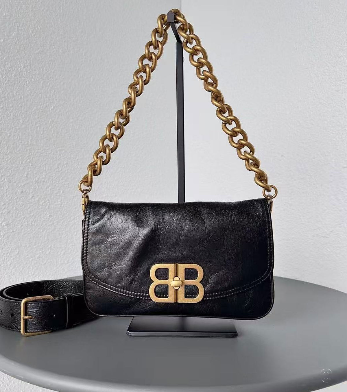 BB Soft Mini Flap leather shoulder bag
