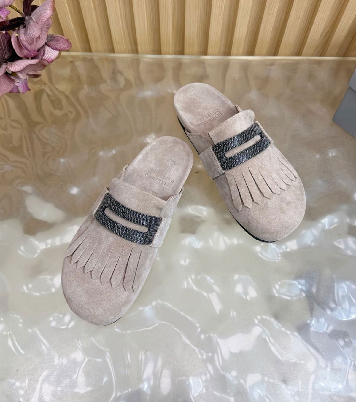 Fringed Suede Loafers