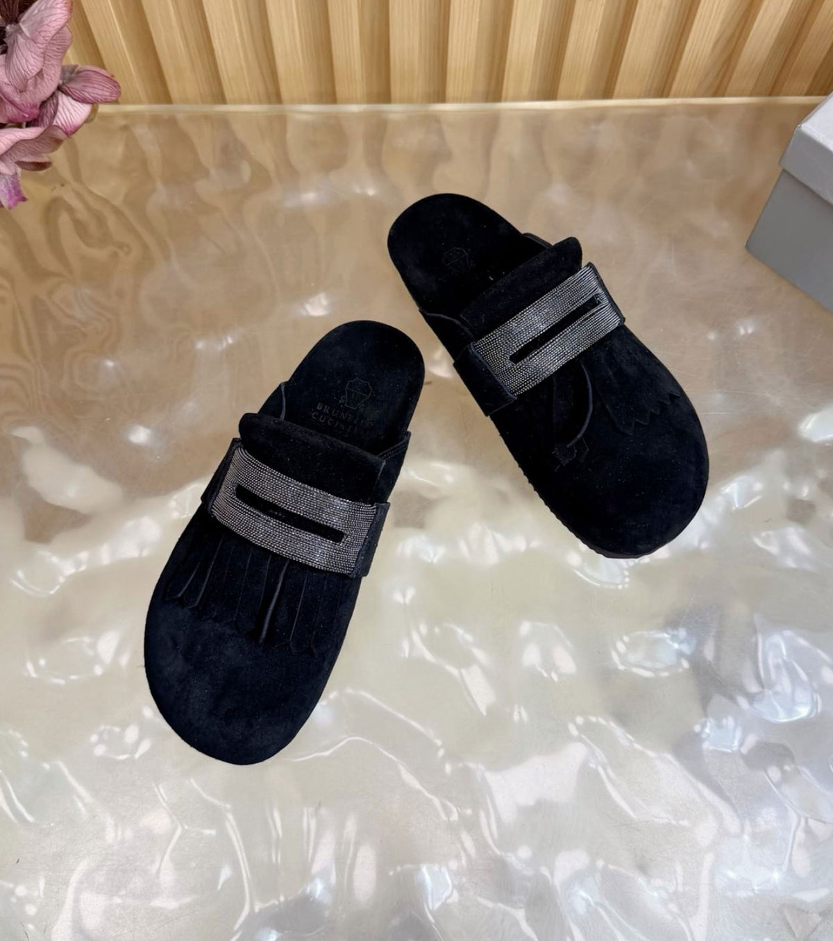 Fringed Suede Loafers