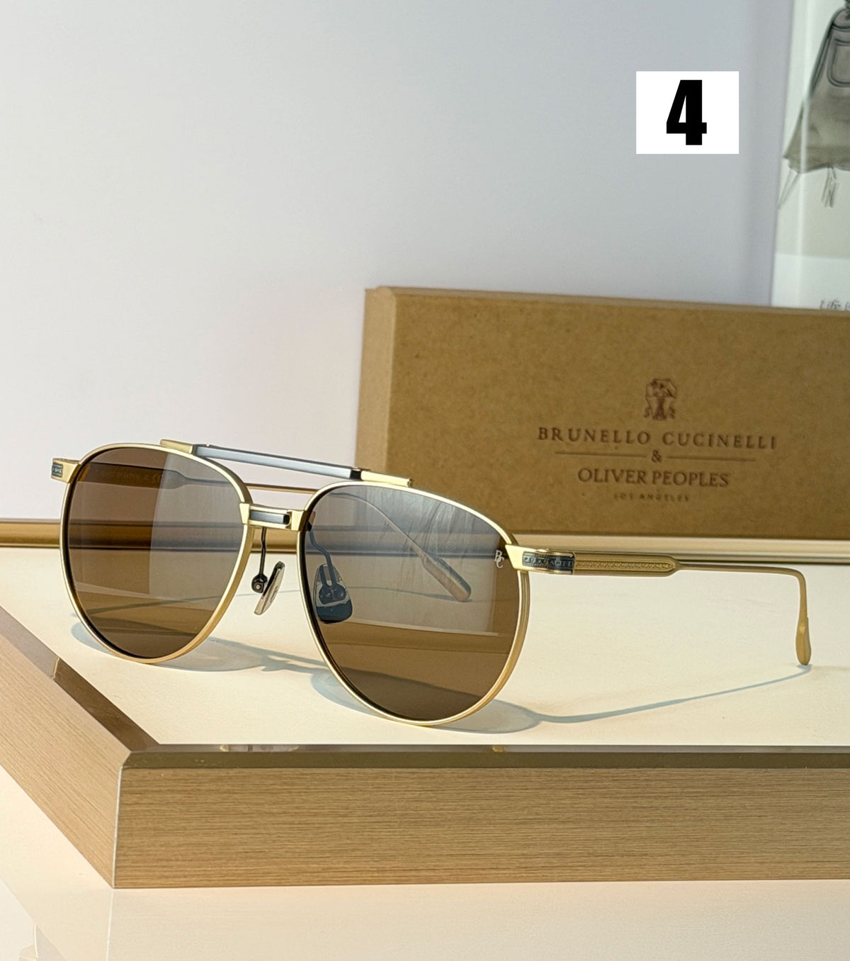 Aviator-style metal sunglasses