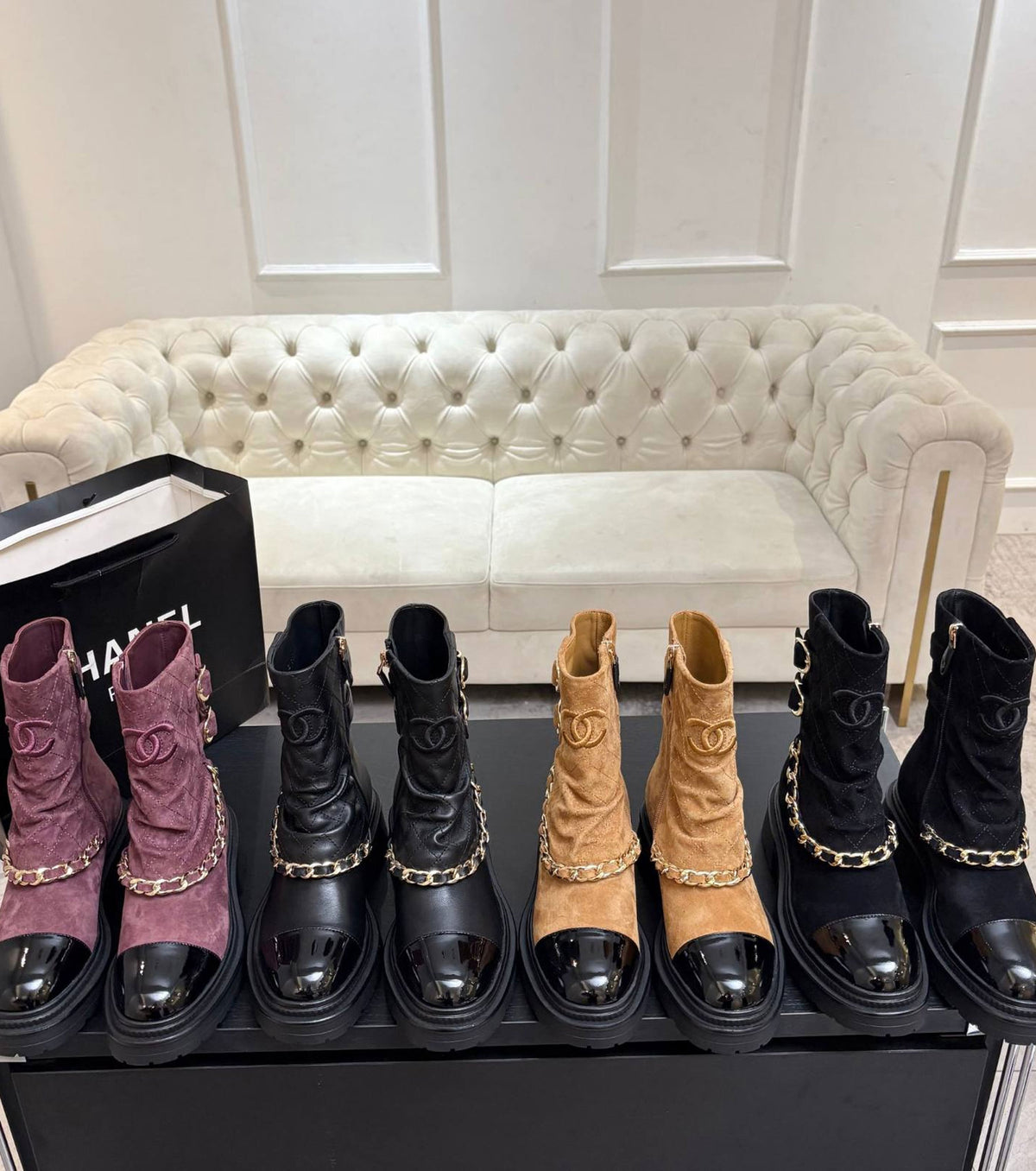 Leather boots