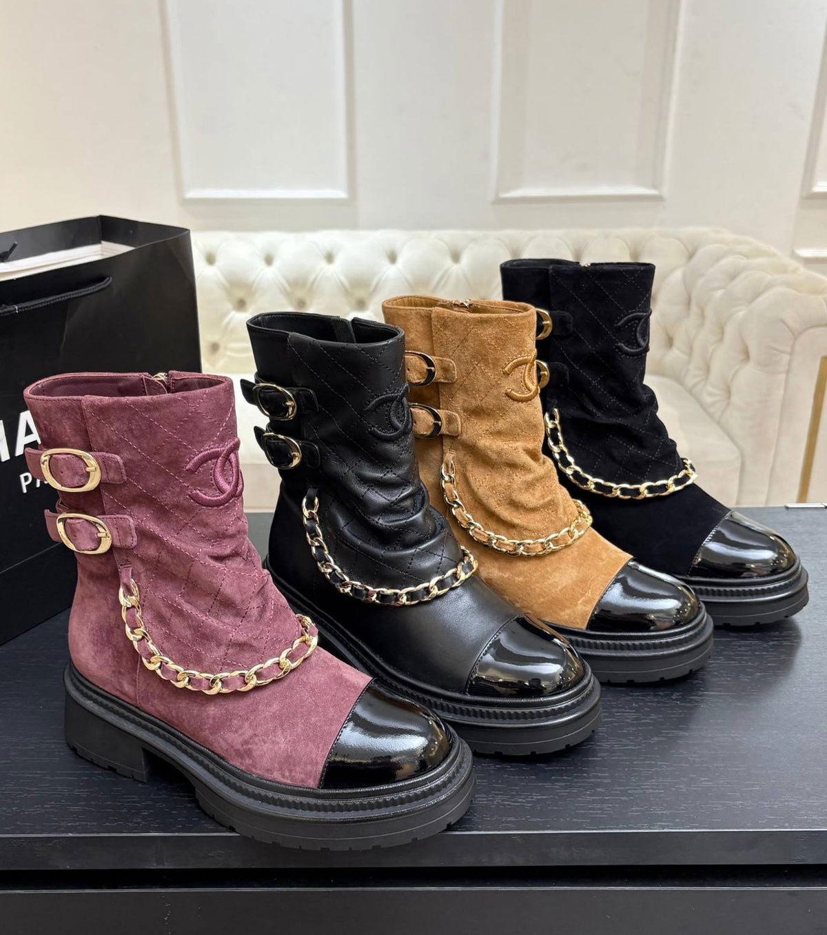 Leather boots