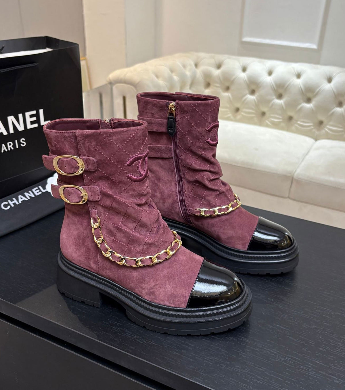 Leather boots