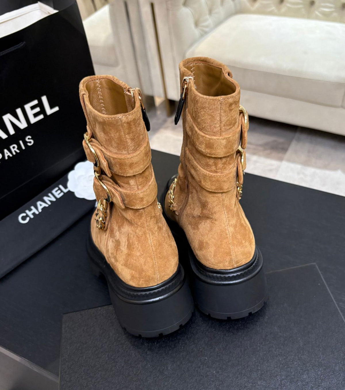 Leather boots