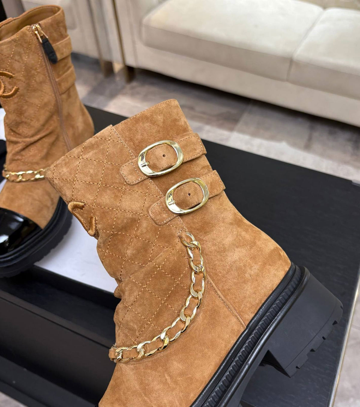 Leather boots