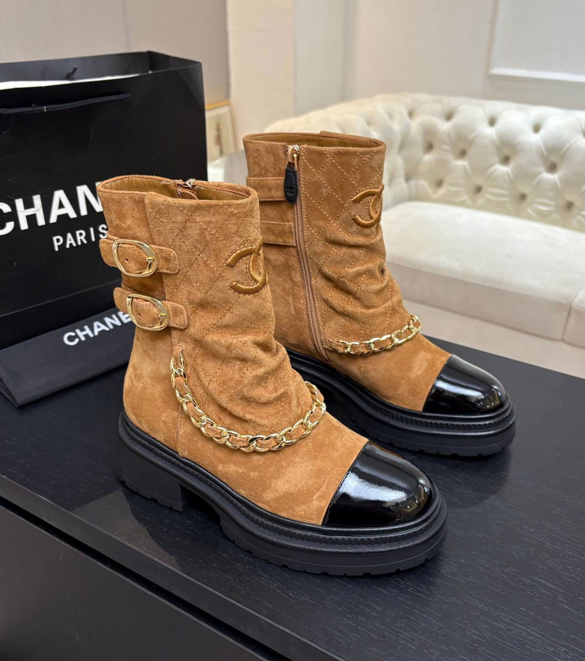 Leather boots