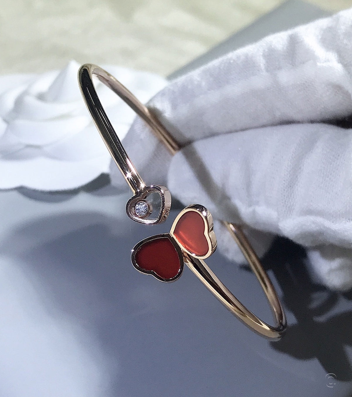 Твърда гривна HAPPY HEARTS