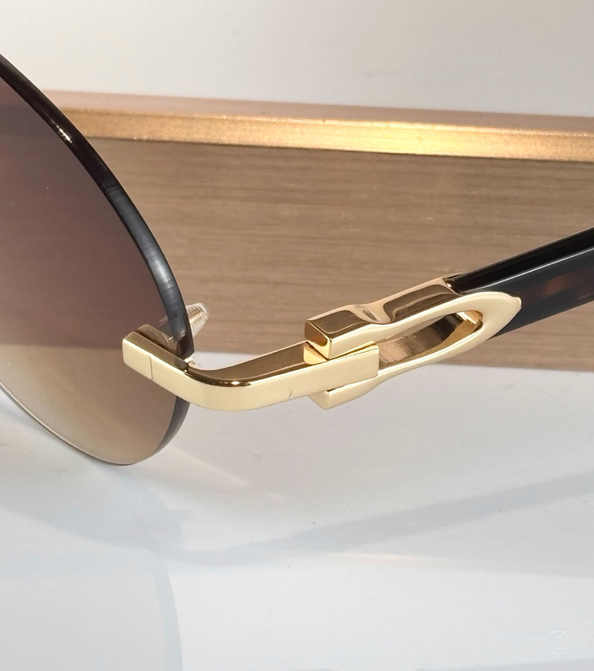 Sunglasses with Elongated C motif