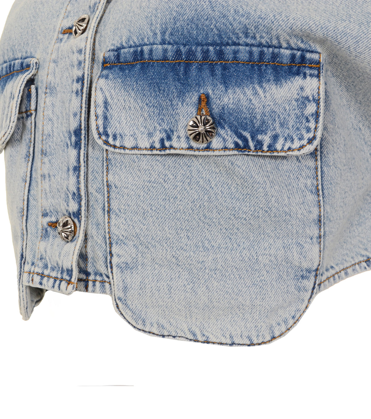 Short Denim Sleeveless Jacket