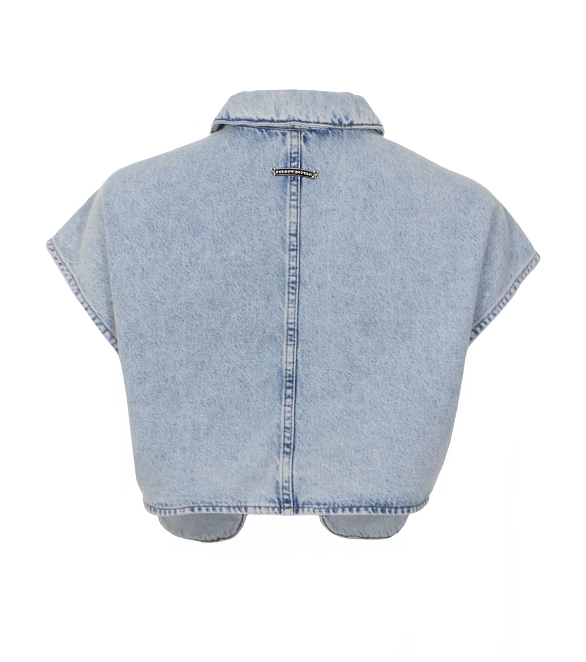 Short Denim Sleeveless Jacket