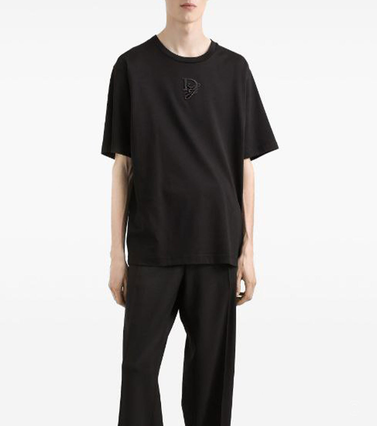 Cotton T-Shirt With Logo Embroidery GBB7096