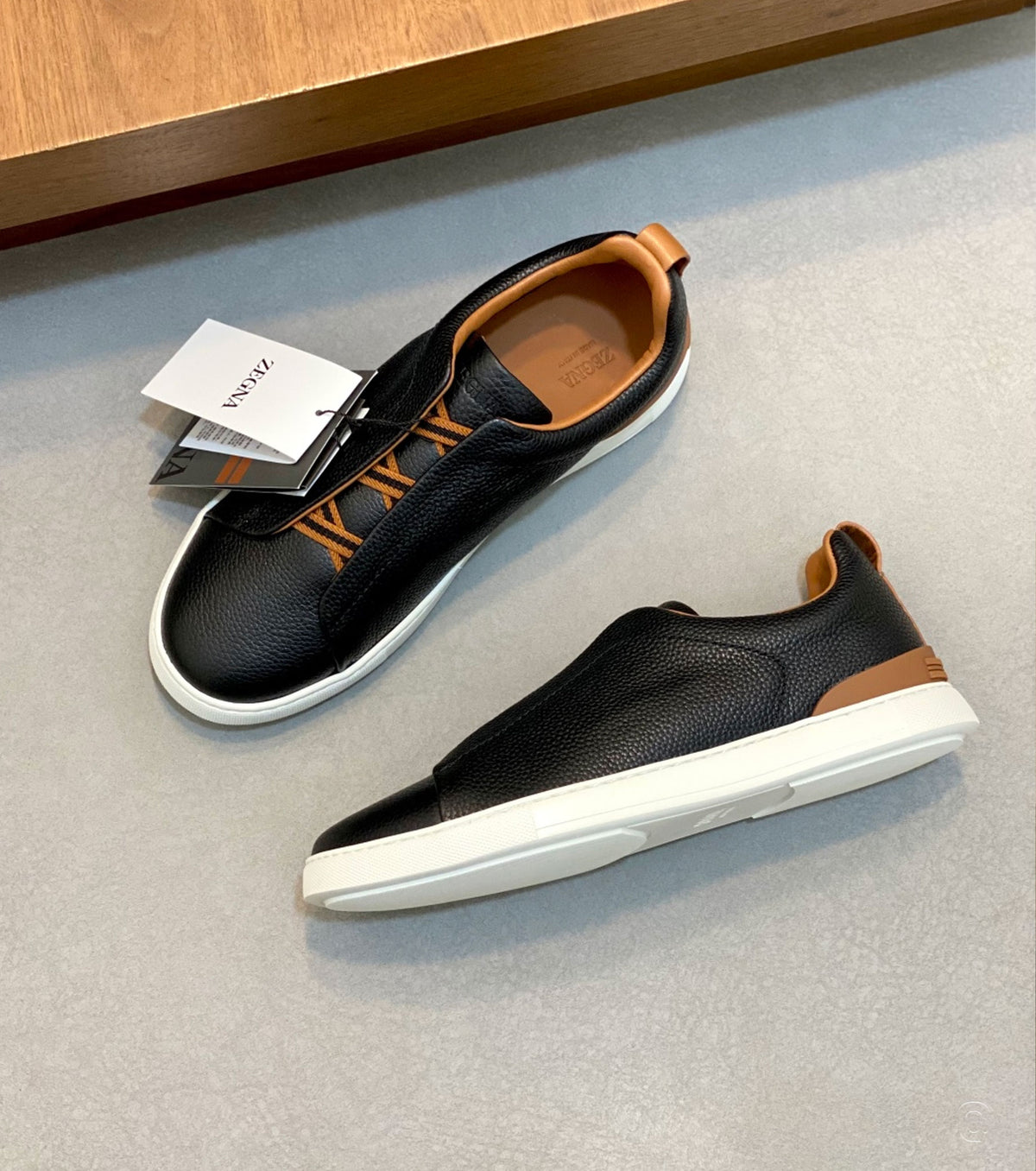 Deerskin Triple Stitch Sneakers