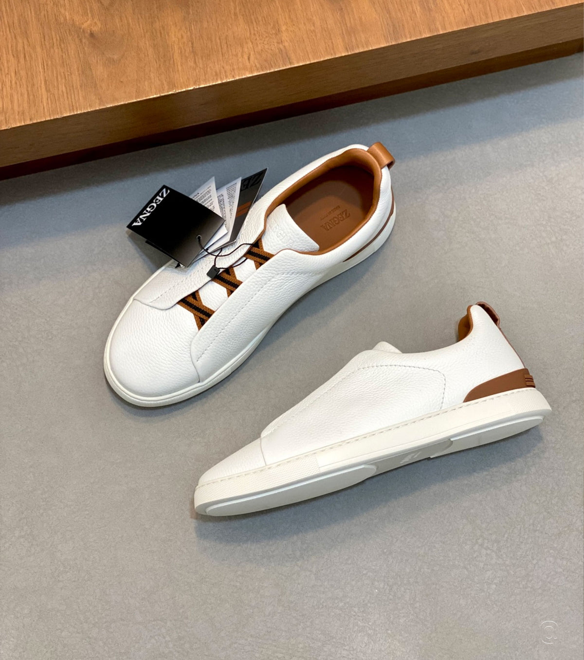 Deerskin Triple Stitch Sneakers