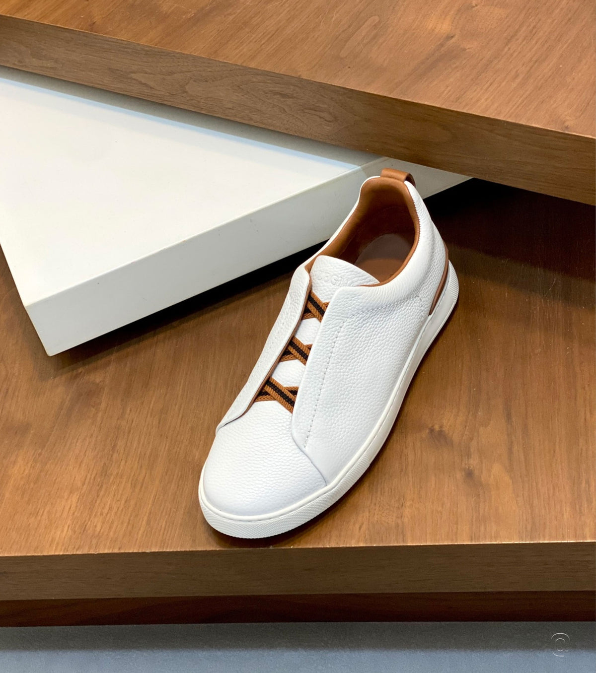 Deerskin Triple Stitch Sneakers