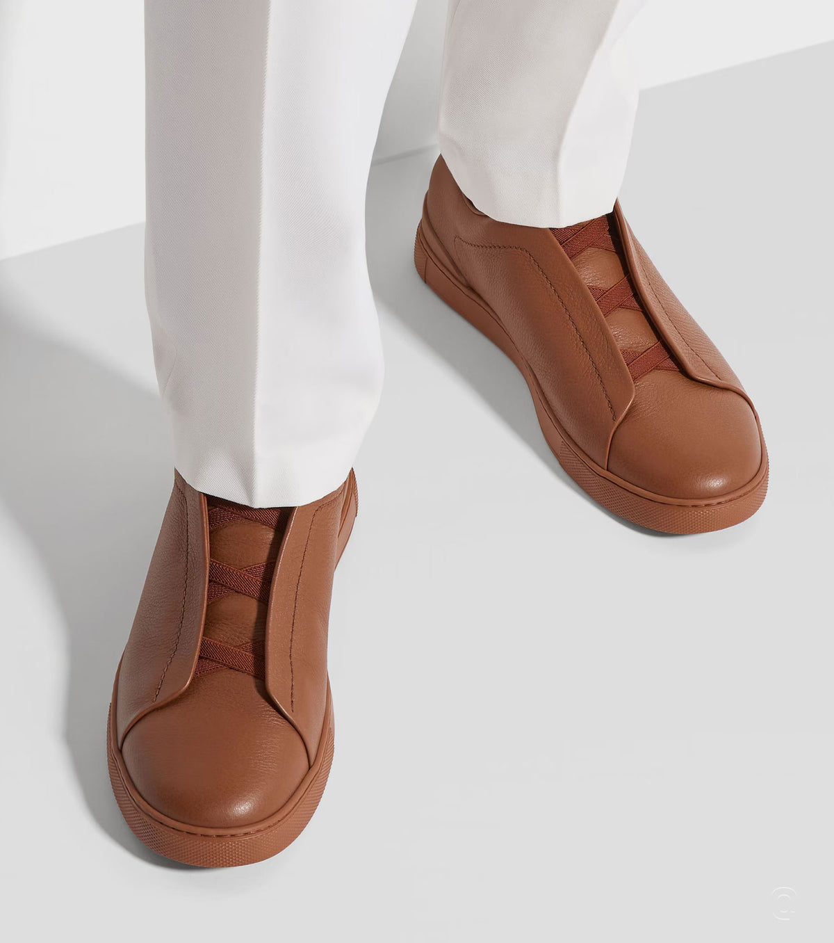 Deerskin Triple Stitch Sneakers