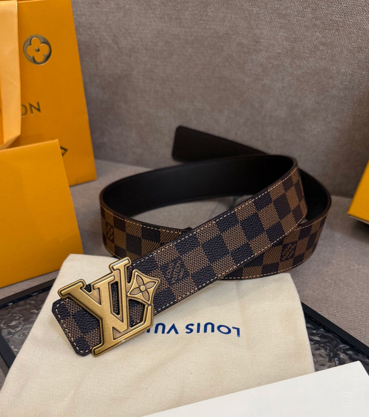 Flower Damier Phriendship 40mm Belt