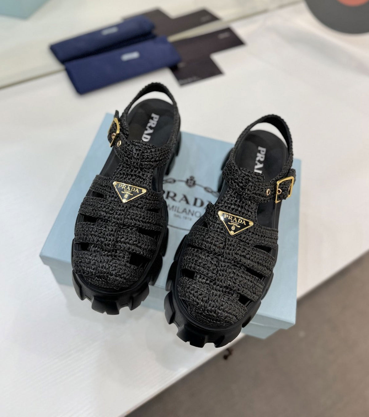 Monolith Crochet Cage sandals