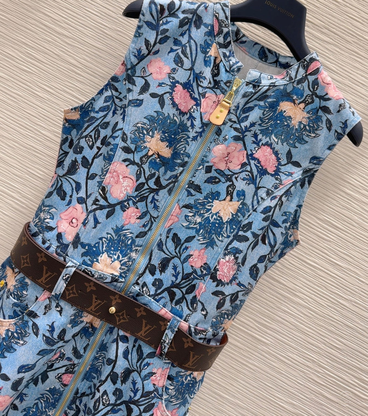 Printed Denim Dress