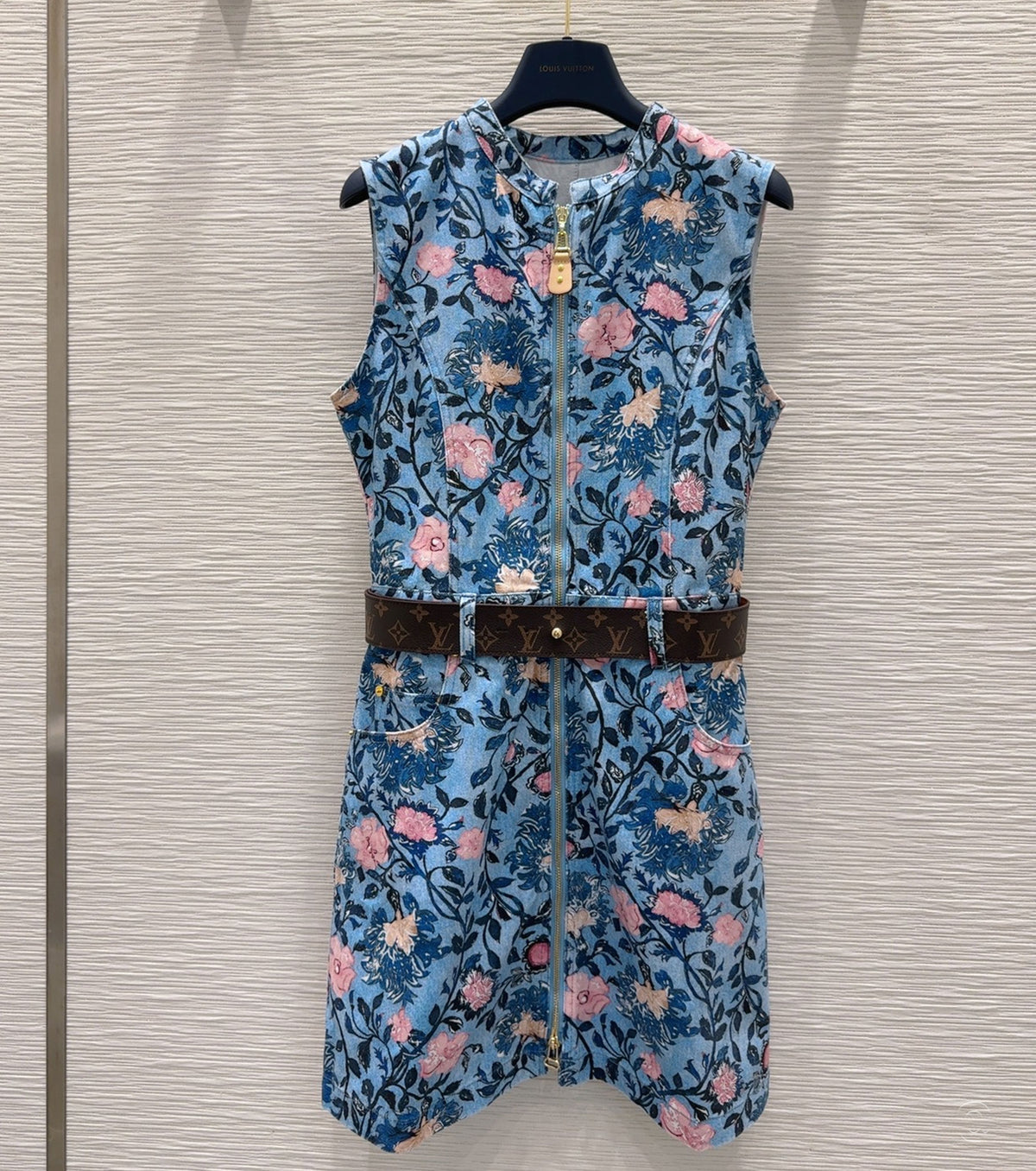 Printed Denim Dress