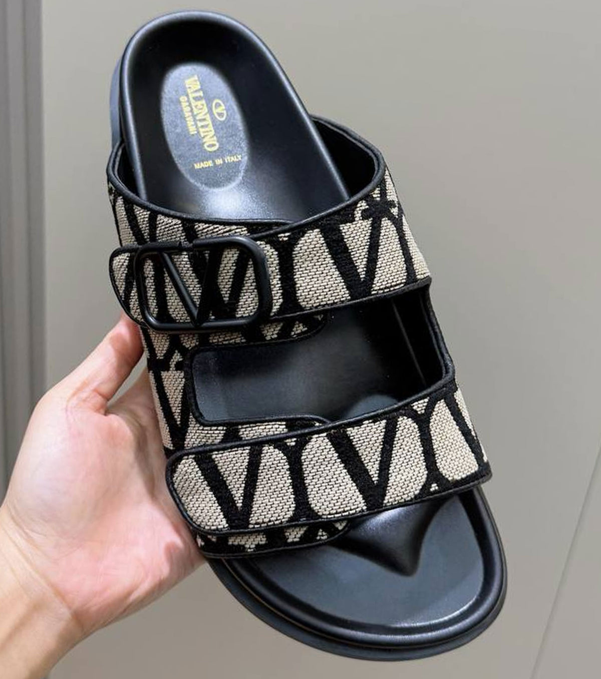 VLogo Toile Iconographe double-strap sandals