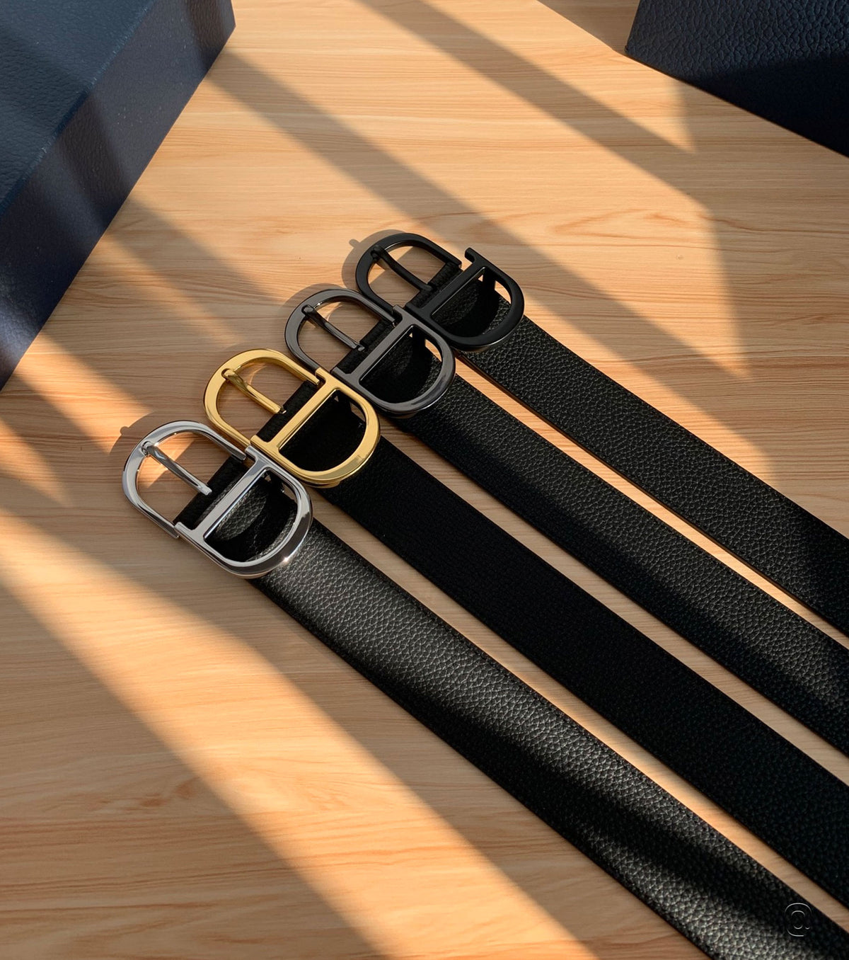 Black Grained Calfskin Belt, 35 MM