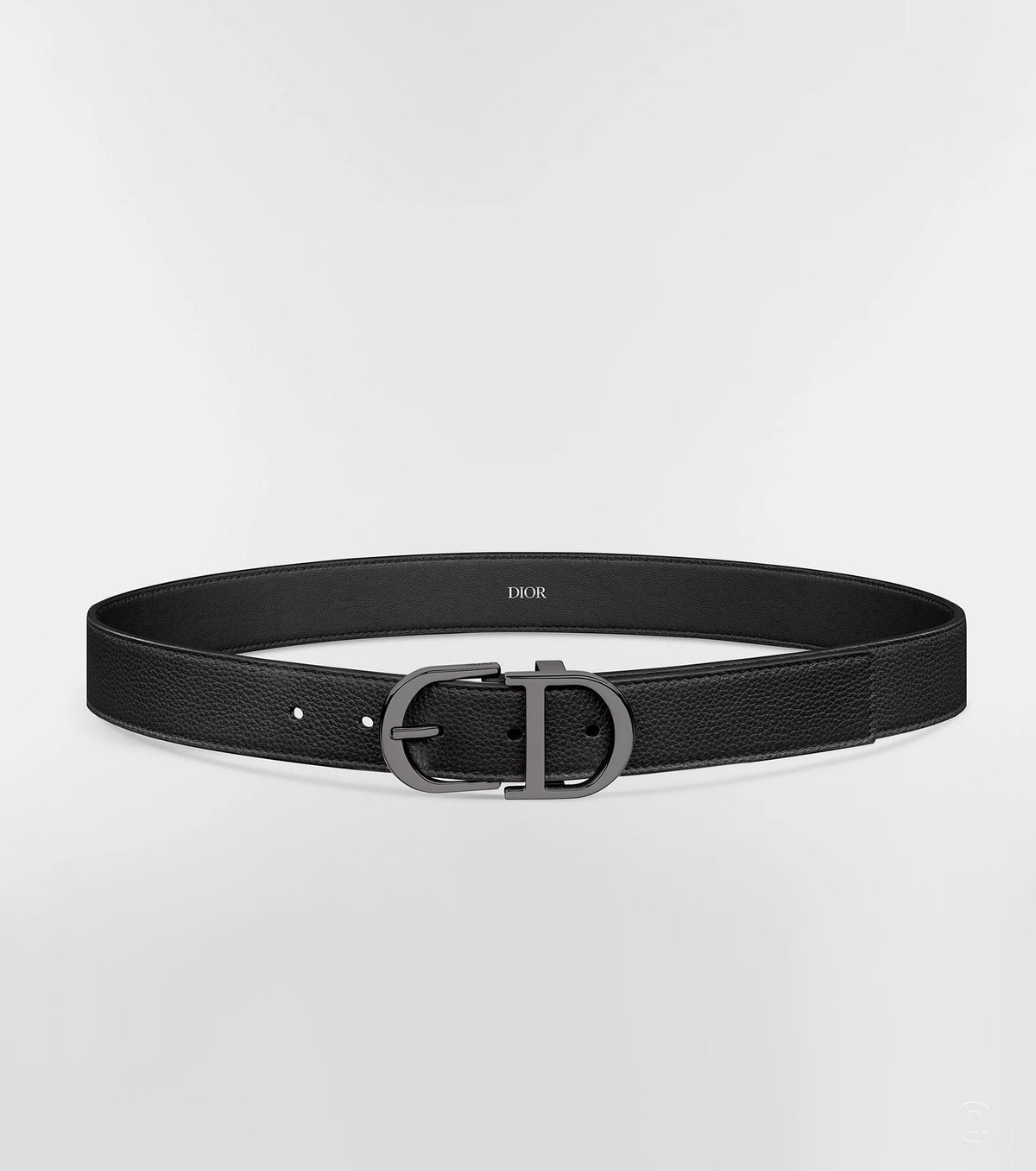 Black Grained Calfskin Belt, 35 MM