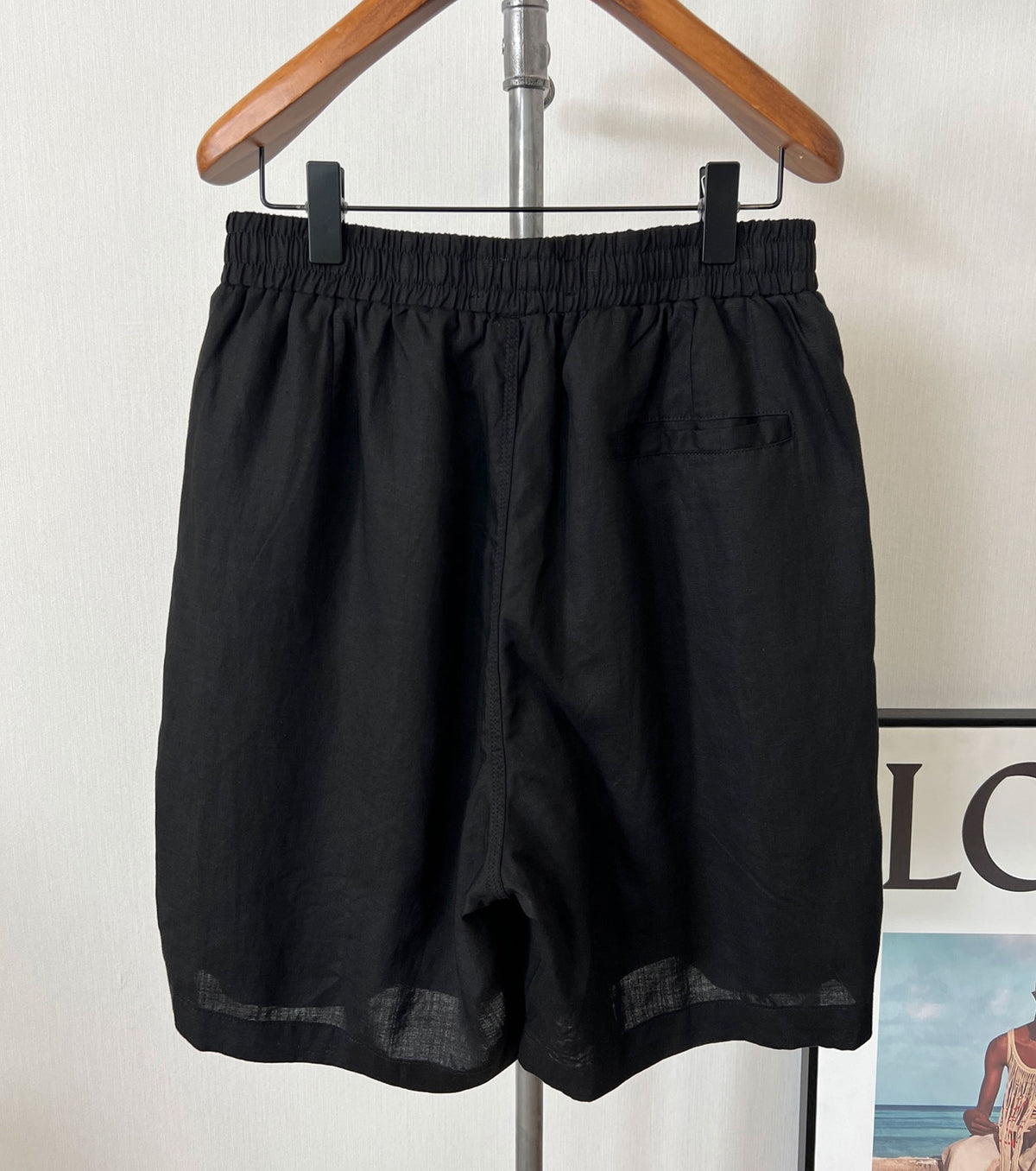 Men linen bermuda shorts