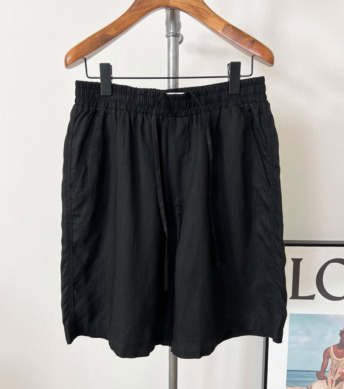 Men linen bermuda shorts