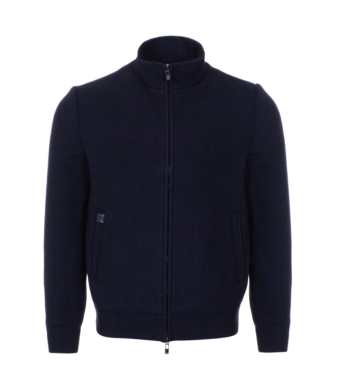 Navy Men Knitted Jacket