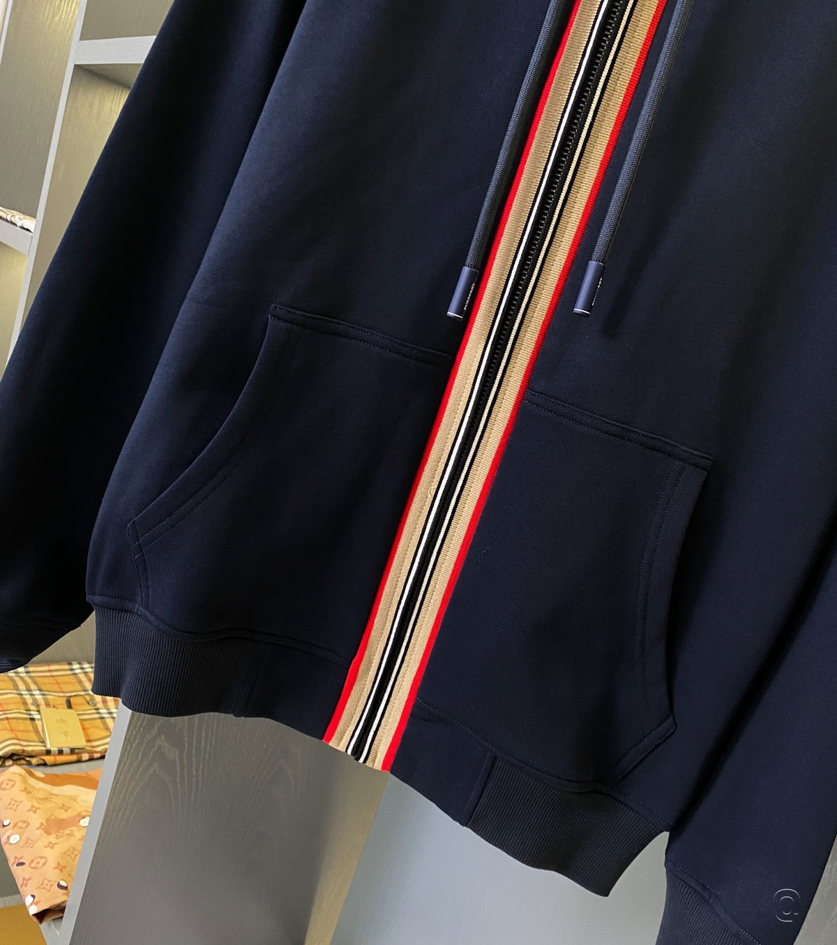 Icon Stripe Zip Hoodie