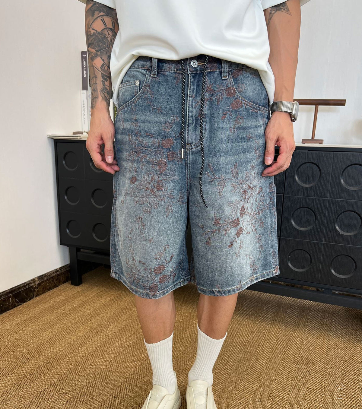 Denim Bermuda shorts