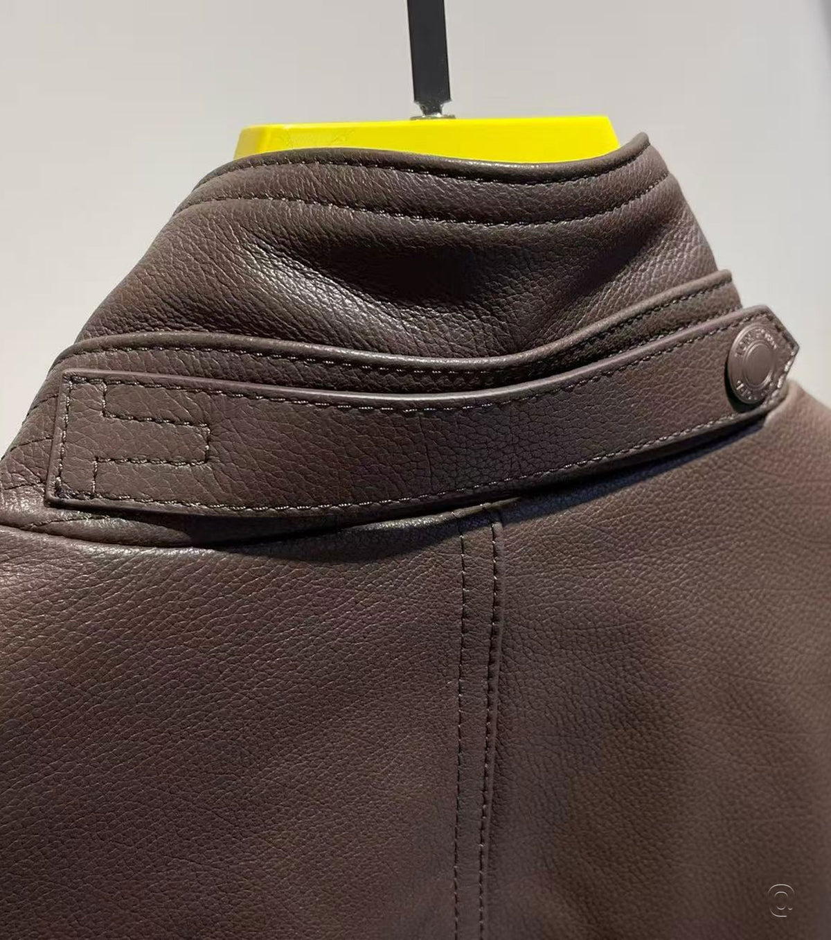 Мъжки бомбър естествена кожа