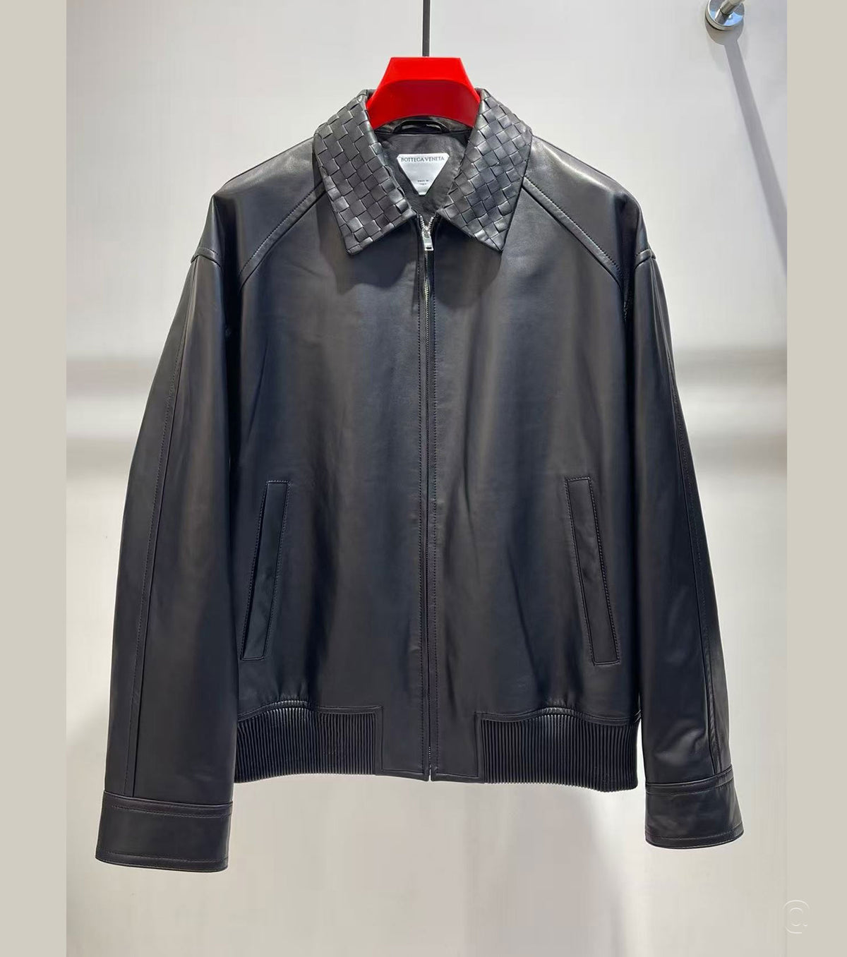 Мъжки бомбър естествена кожа