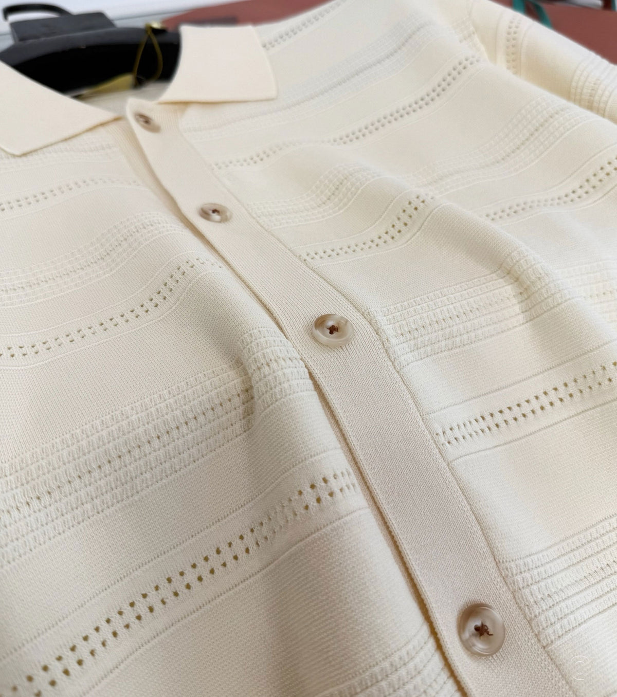 Men Short sleeve cardigan