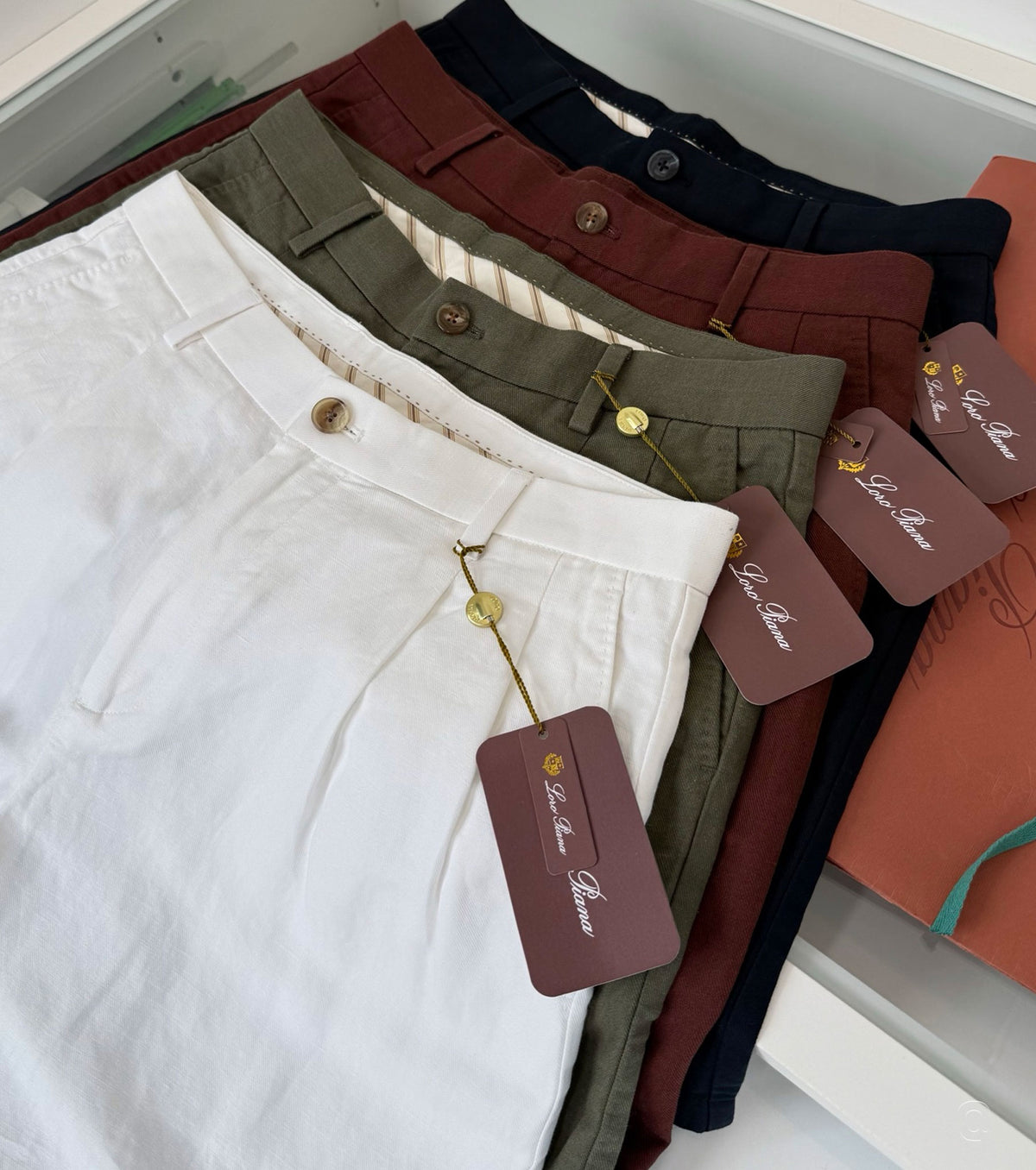 Linen bermuda shorts