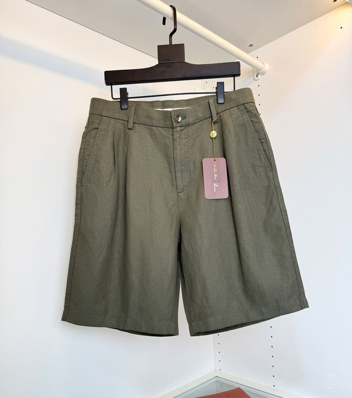 Linen bermuda shorts