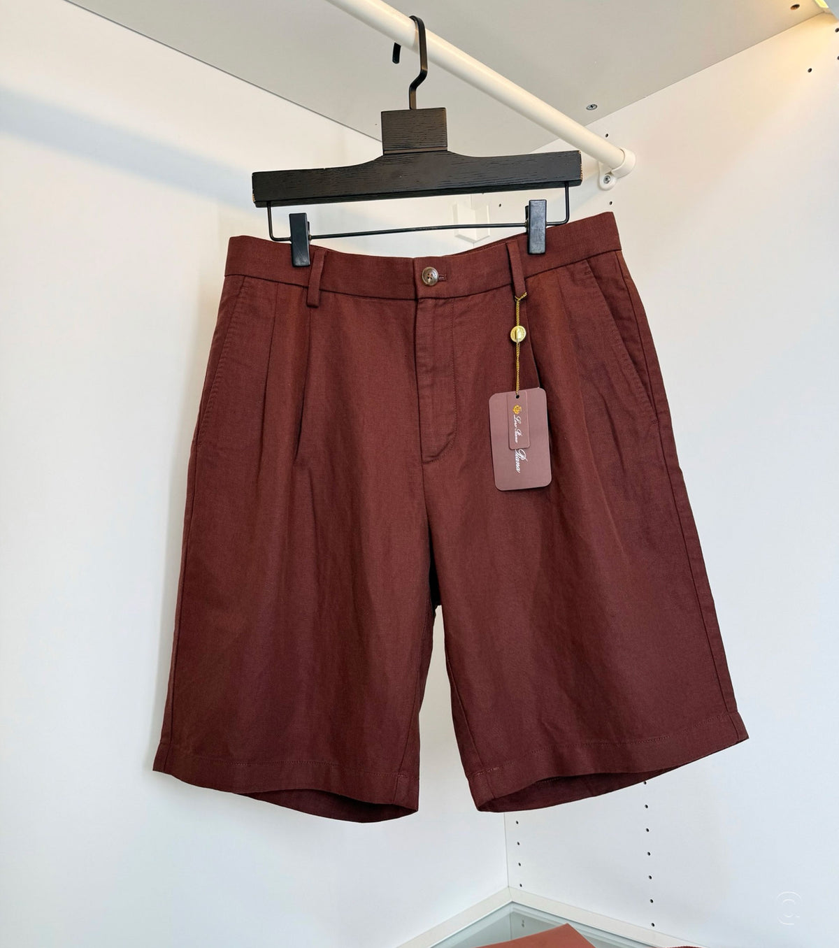 Linen bermuda shorts