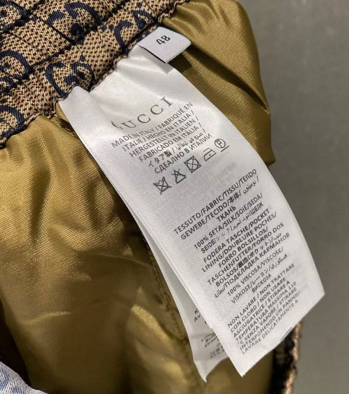 Printed Silk Twill Shorts