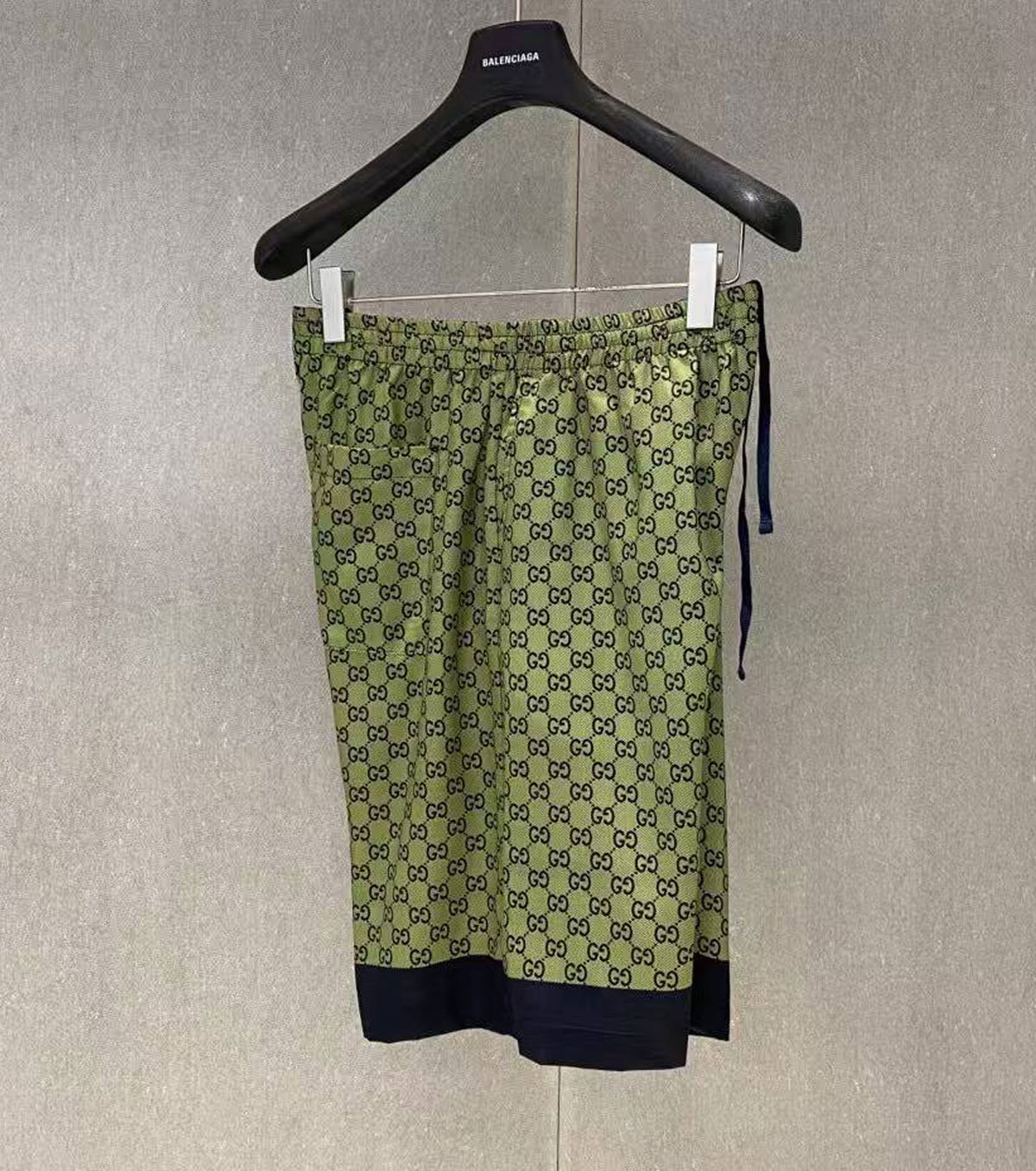 Printed Silk Twill Shorts