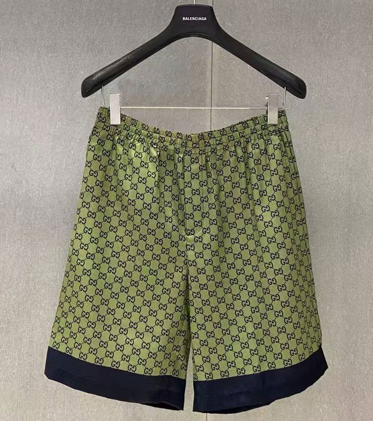 Printed Silk Twill Shorts