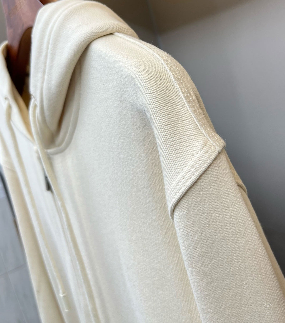 Check Label Cotton Zip Hoodie