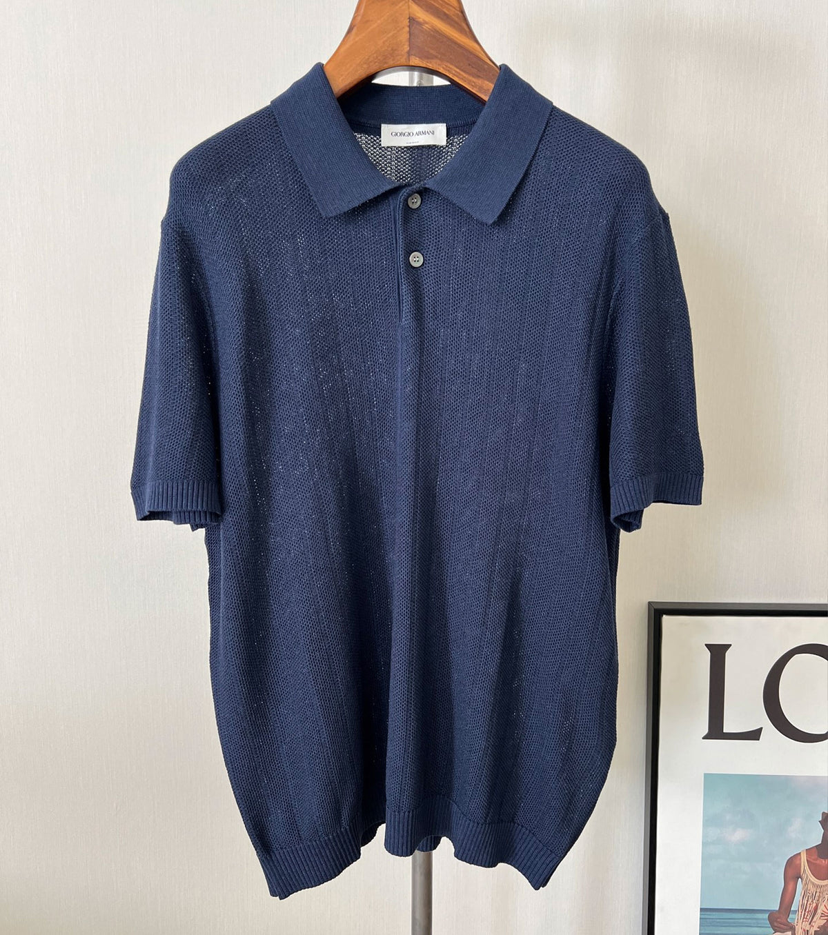 Мъжка плетена поло тениска