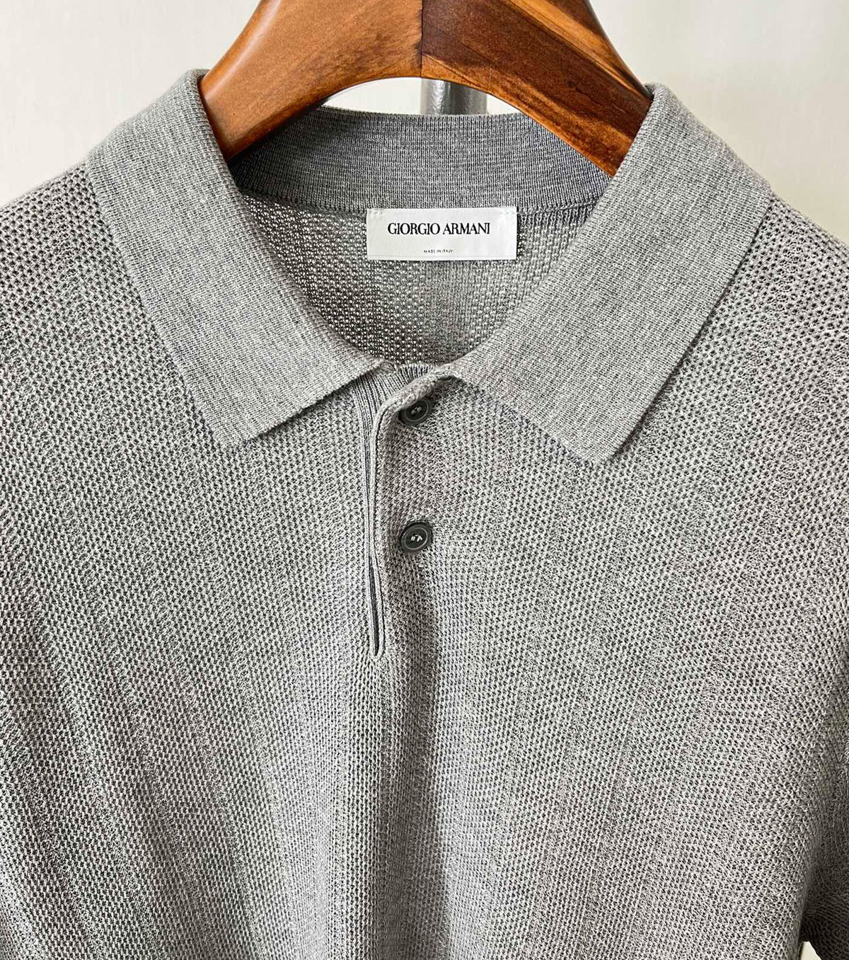 Men knitted polo shirt