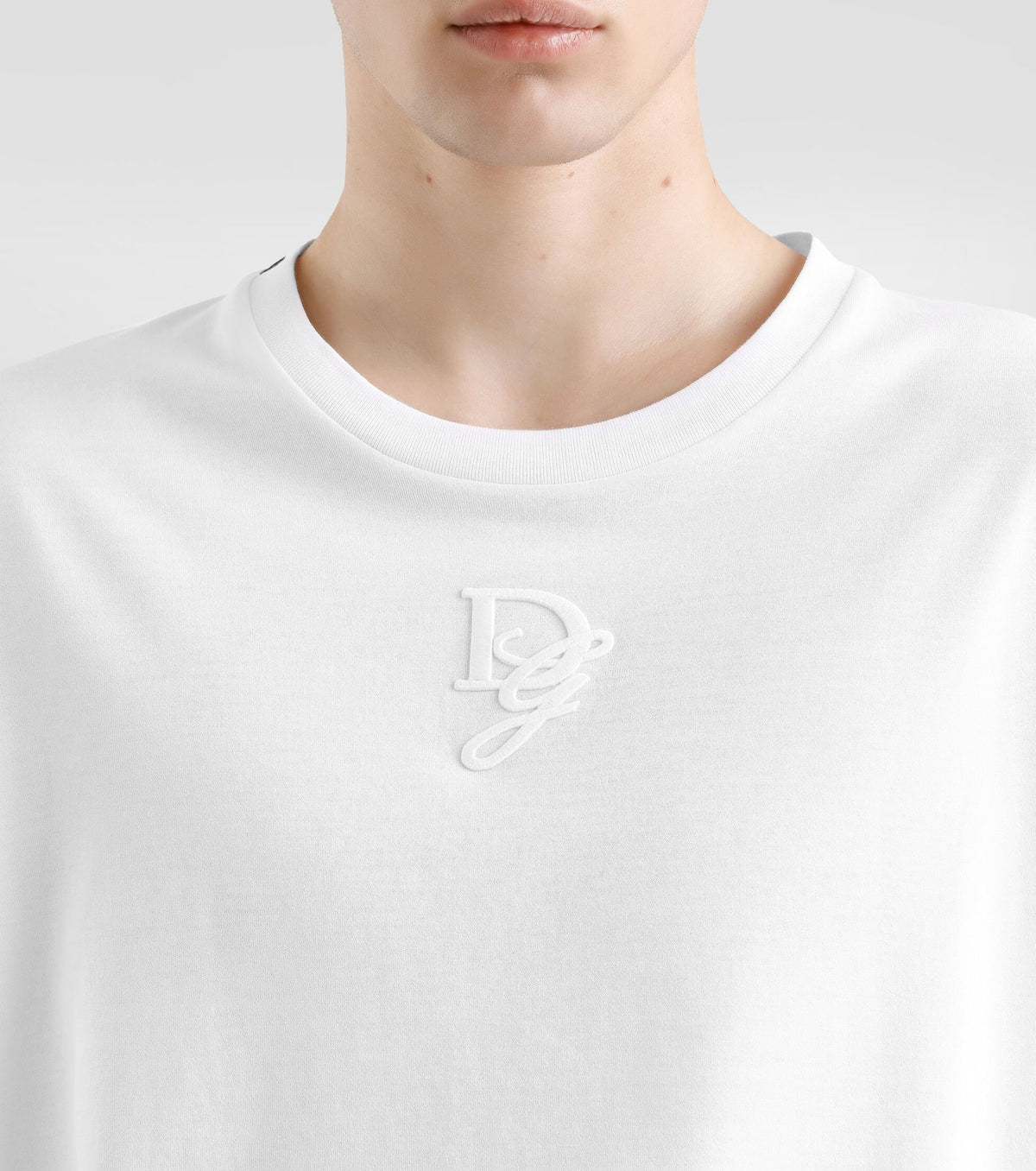 Cotton T-Shirt With Logo Embroidery GBB7096