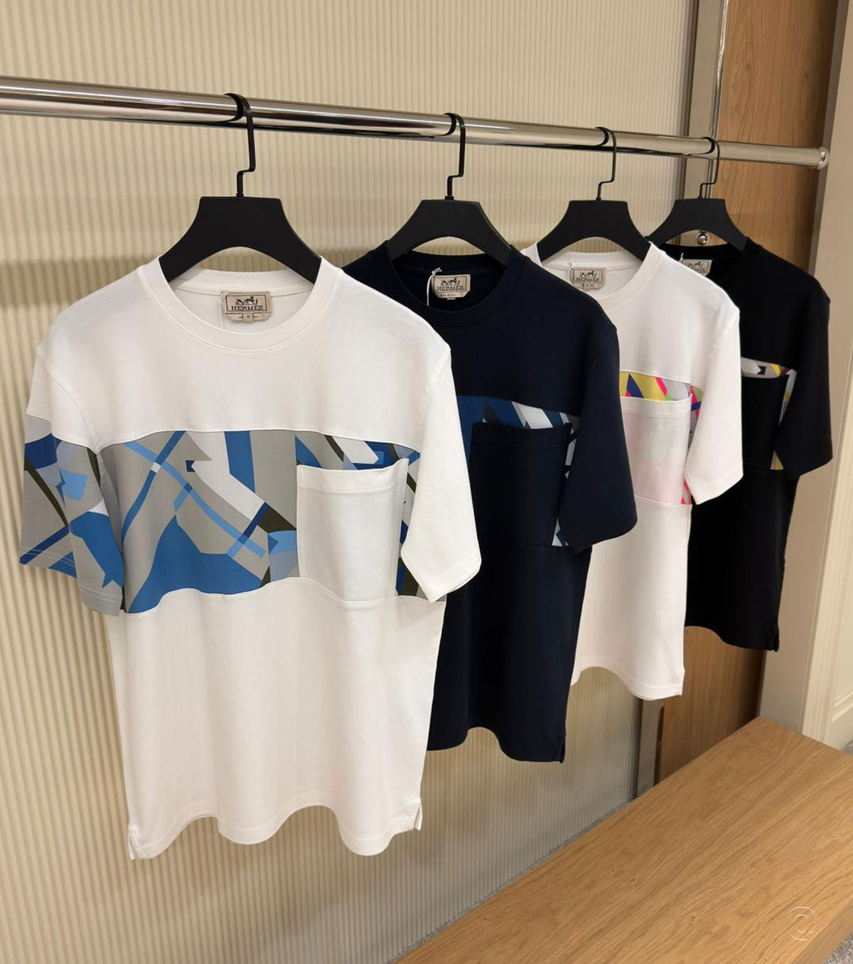 Тениска "Poche en rayure imprime" 26-1249