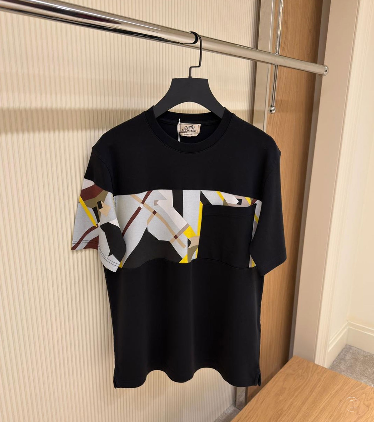 Тениска "Poche en rayure imprime" 26-1249