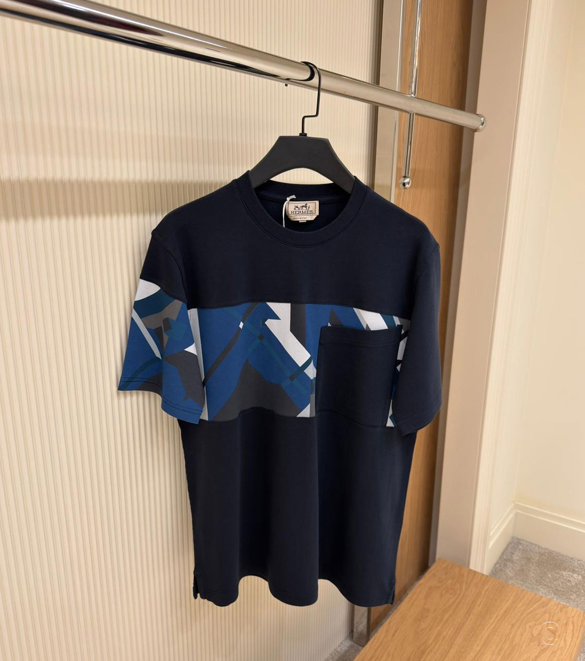 Тениска "Poche en rayure imprime" 26-1249